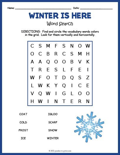 Homemade labels make sorting and organization so much easier. easy winter word search