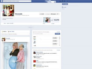 Página 'Encoxada' com mais de 12 mil seguidores no Facebook. Safernet pediu retirada do conteúdo (Foto: Reprodução)