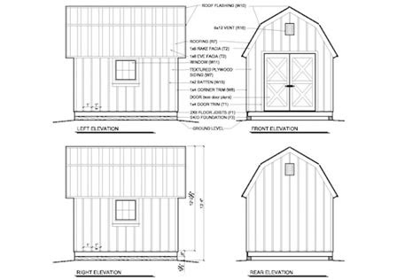 gambrel shed plans shed plans kits