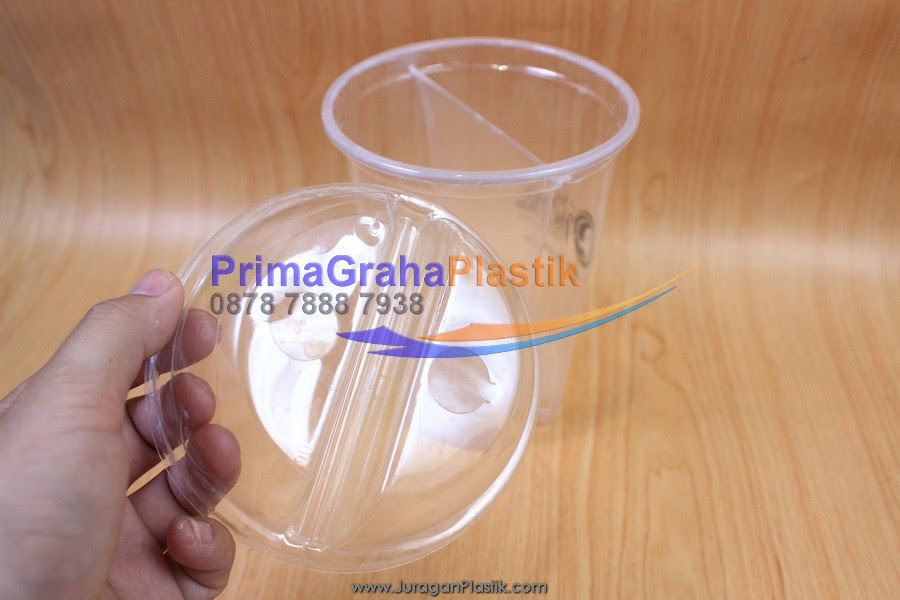 Twin Cup 32 Oz / 960 ml – Gelas 2 in 1 Minuman dengan 2 