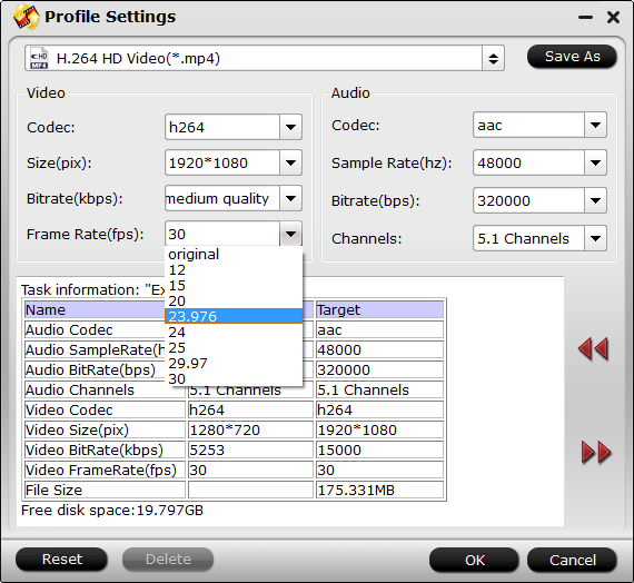 change video frame rate