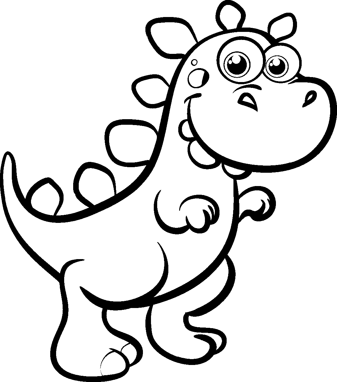 Download Easy Dinosaur Coloring Pages - Coloring Home