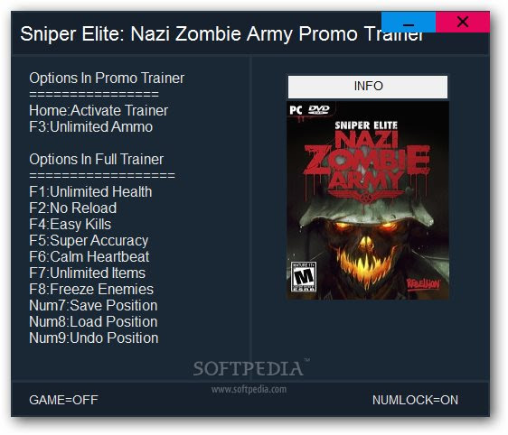 Sniper Elite: Nazi Zombie Army +1 Trainer Screenshot