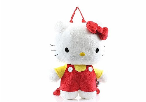Kids Hello Kitty Backpack W Cute Red Overalls