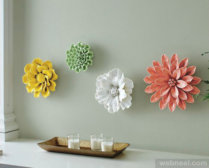 Ceramic Flower Wall Sculpture 15