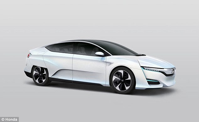 Japanese company Honda has unveiled its new FCV concept car (artist's illustration shown). The vehicle runs solely on hydrogen fuel and will be released in March 2016. Hydrogen fuel is desirable because it only emits water and heat. The zero-emission fuel is heralded as a replacement for petrol one day