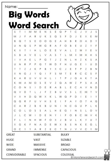 Webadditional sets of large print crossword and word search puzzles are now available for $5.00 usd for a set of 20 or $20.00 usd for a collection of 80 large print puzzle pdf files. printable jumbo word search printable word searches jumbo word search