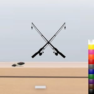 Download Amazon.com: StikEez Black 9" Crossed Fishing Poles With ...