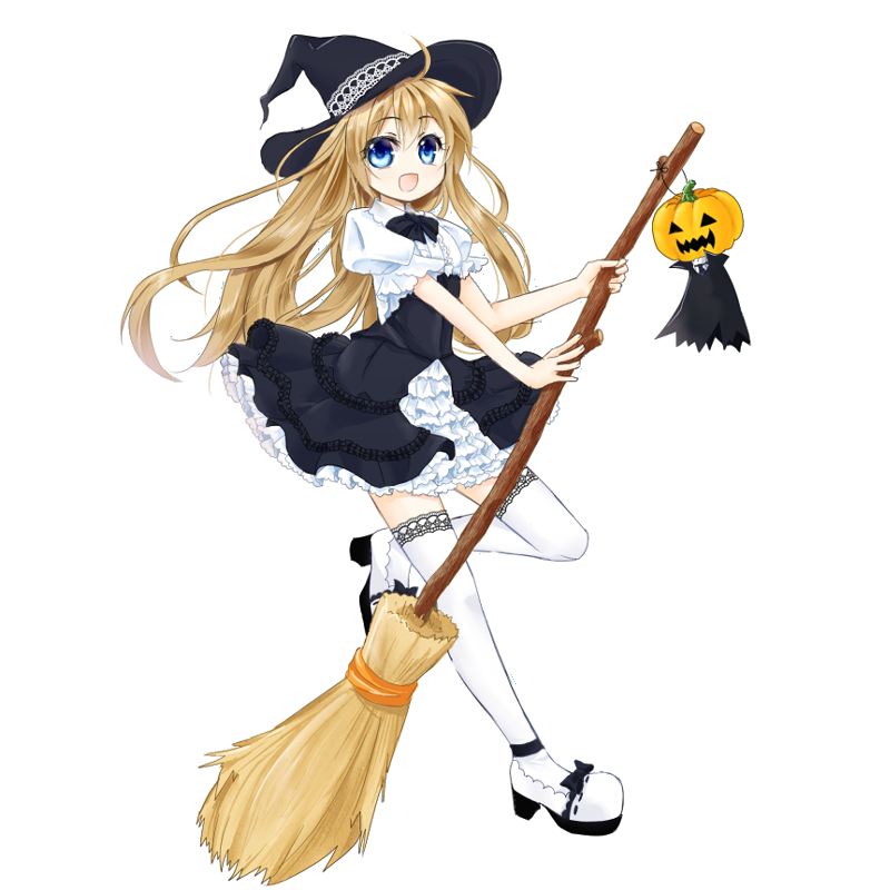 ハロウィン 魔女っ娘 コスチューム イラスト詳細 らっかみ
