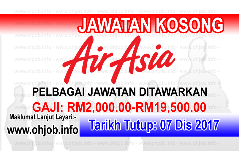 Jawatan Kerja Kosong AirAsia Berhad logo www.ohjob.info disember 2017