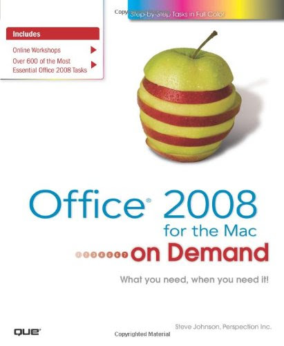 Office 2008 for the Mac on Demand 0789739232 pdf