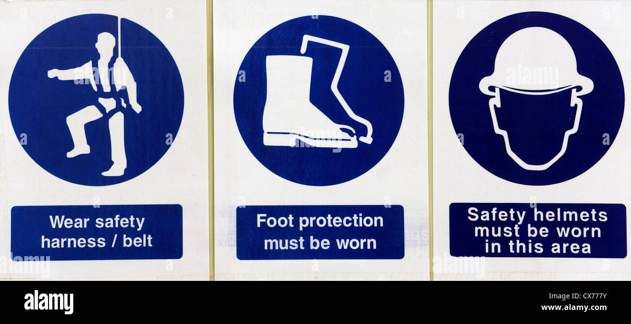 Construction site safety sign Stock Photo, Royalty Free ...