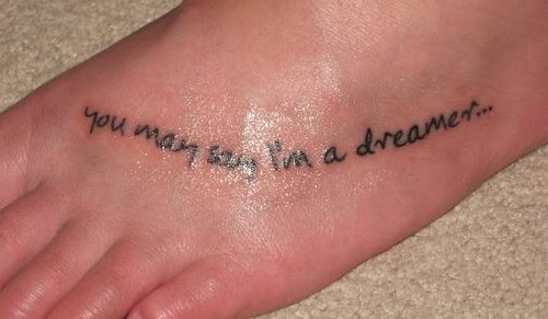Foot Tattoo Quote