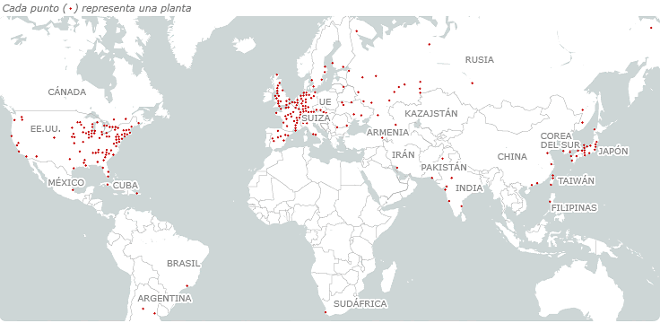 mapa del mundo. mapa del mundo - centrales
