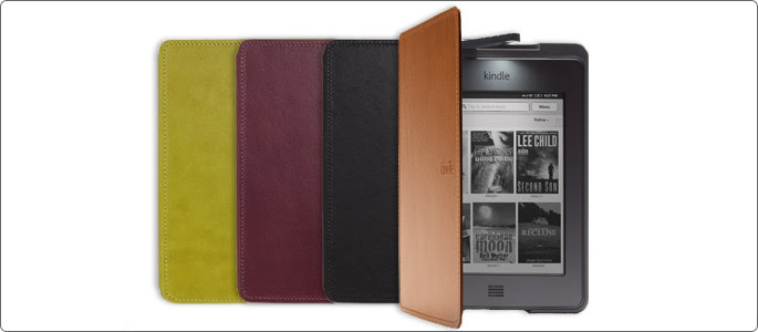 Amazon's official Kindle Touch leather lighted cover