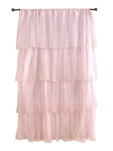Tadpoles Multi-Layer Tulle Curtain Panel, Pink