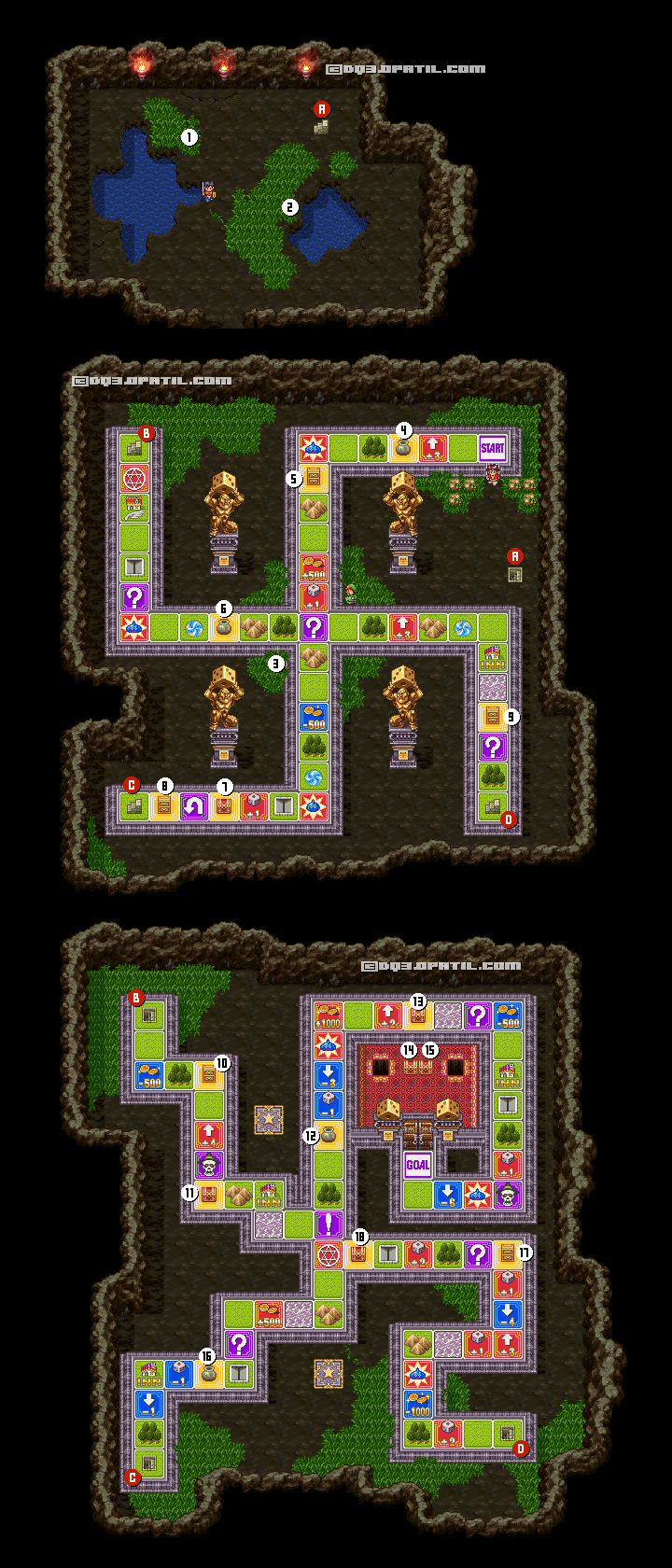 全すごろく場フロア図 Dragon Quest 3 ドラゴンクエスト 3 攻略