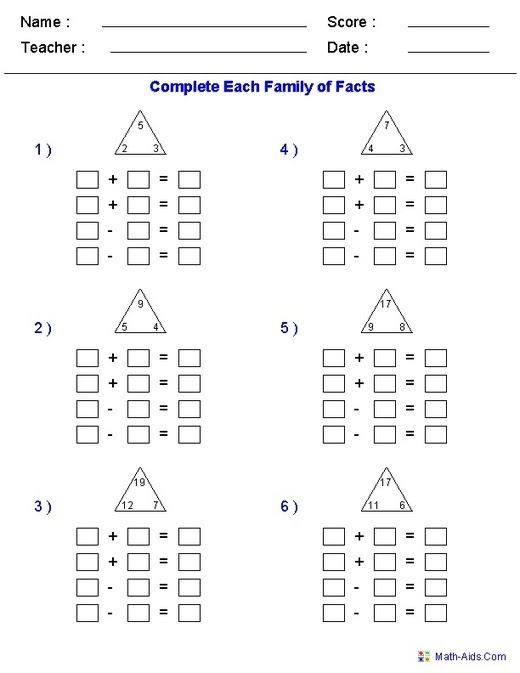 Math Worksheets | Printable Math Worksheets for...