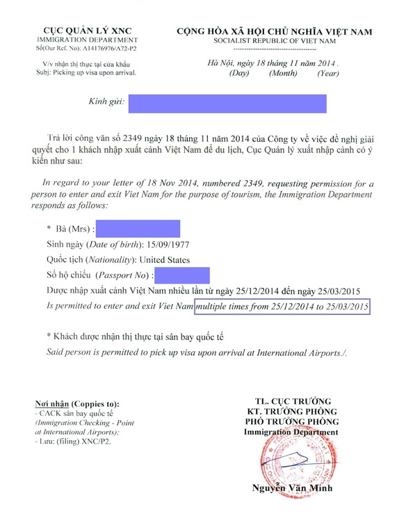 Vietnam Tourist Visa 3 Months Multiple Entry