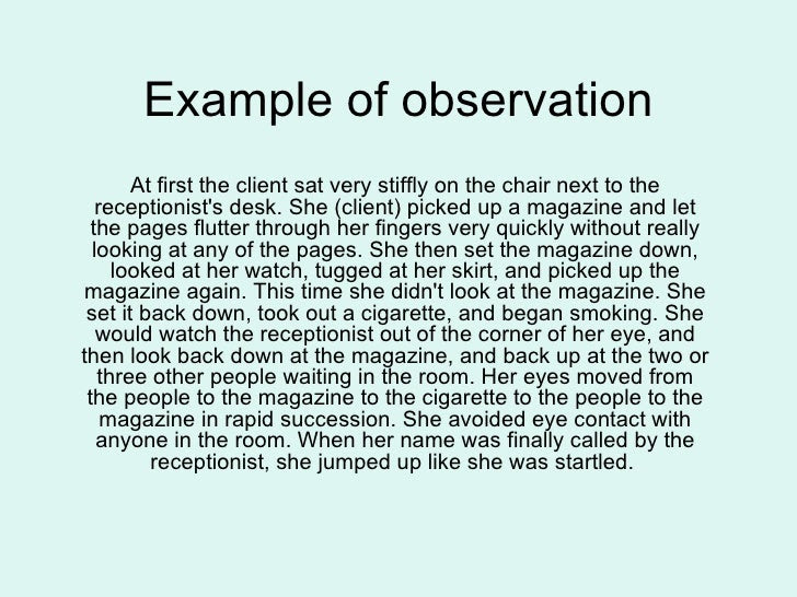 observational essay