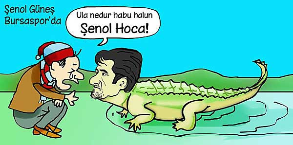 Şenol Güneş için Trabzon'da Timsah karikatürü - Futbol ve Spor Haberleri