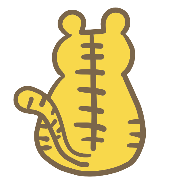 トラの背中のイラスト かわいいフリー素材が無料のイラストレイン