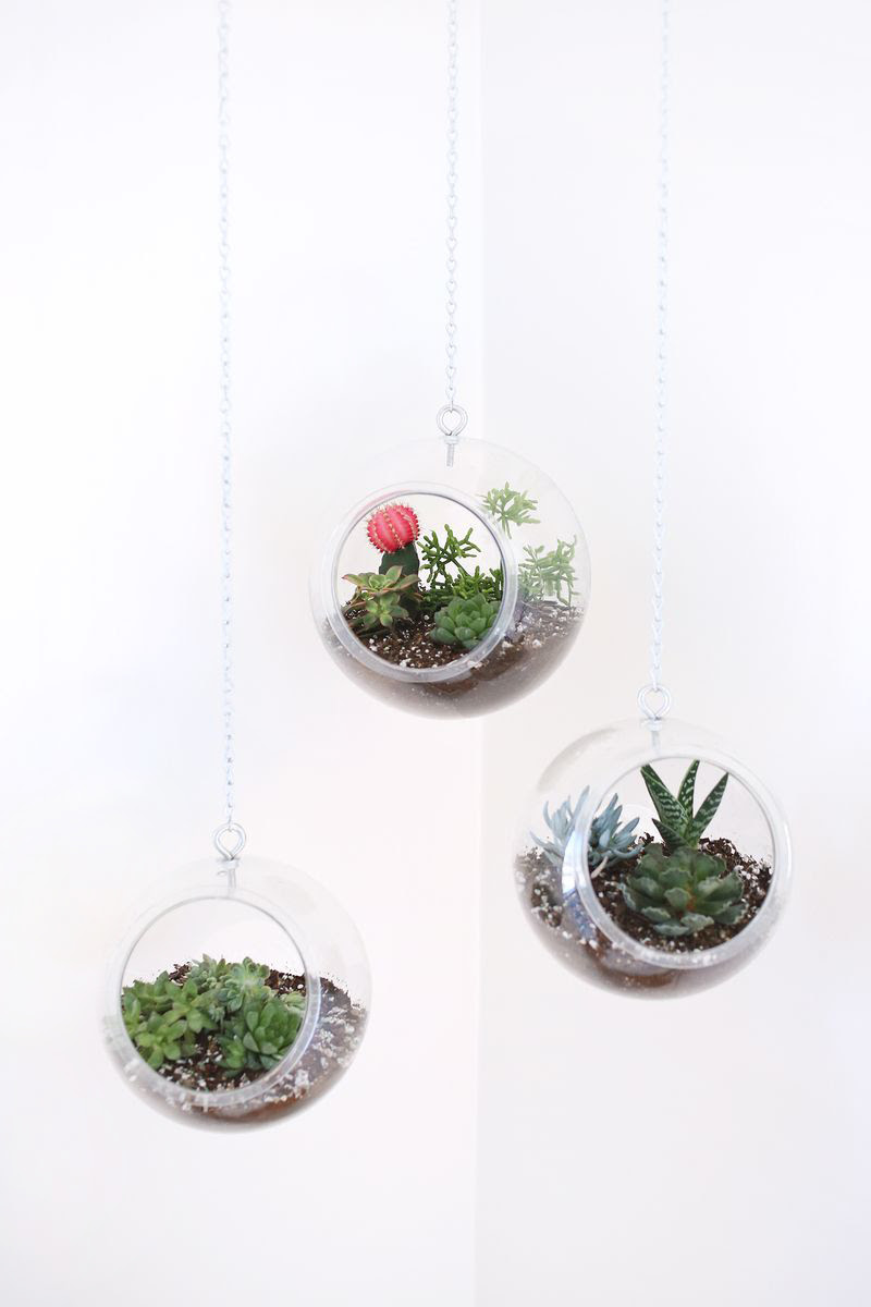 Hanging Planter Made With Plastic Fishbowls A Beautiful Mess
