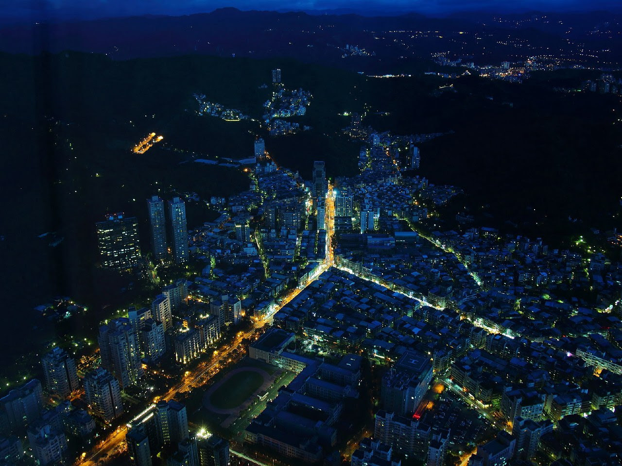 台湾の夜景写真 台北101 九フン 士林夜市