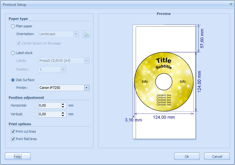 CD DVD Label Maker ScreenShots, CD label and DVD cover ...