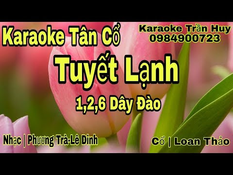 Karaoke Tân Cổ | Tuyết Lạnh | 1,2,6 Dây Đào | Beat Trần Huy 2020