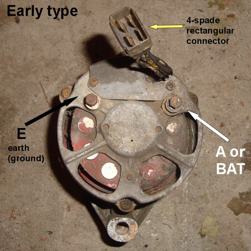 Tech Wiki - Basic Alternator Wiring : Datsun 1200 Club