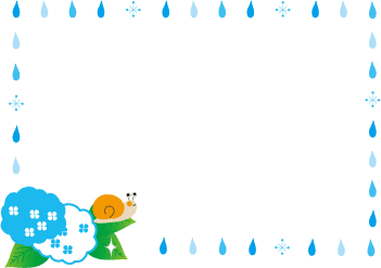 飾り枠 ライン 無料イラスト素材 梅雨