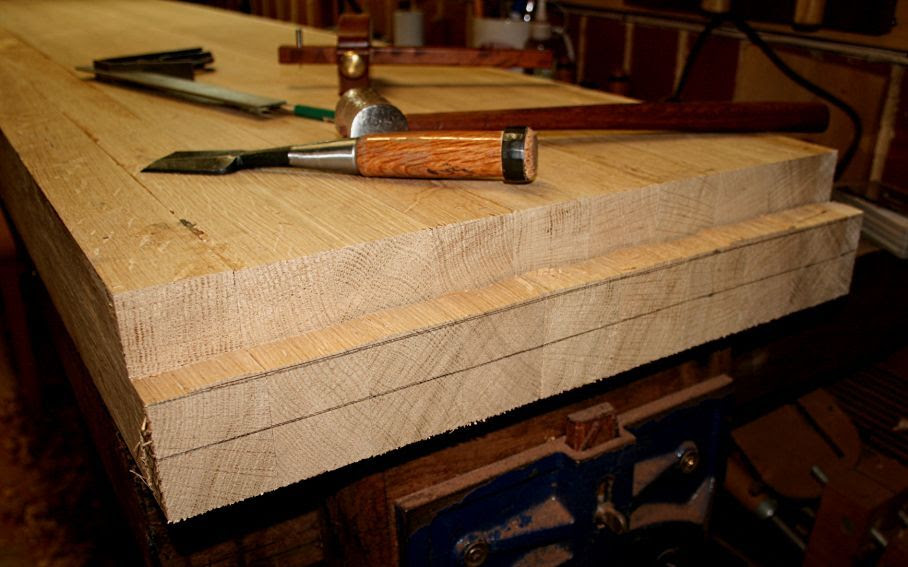 The first side I used my old Stanley #93 (perfect for a 1" deep tenon 