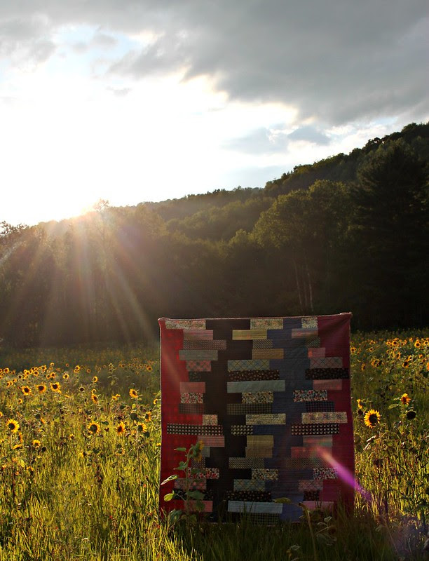 Shelburne Falls Quilt At Sunset