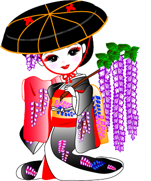 藤娘 イラスト