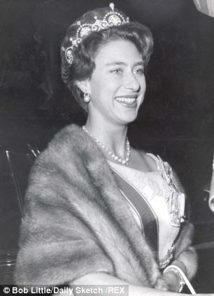 Princess Margaret pictured wearing the tiara