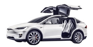 Model X facing left Wings Up