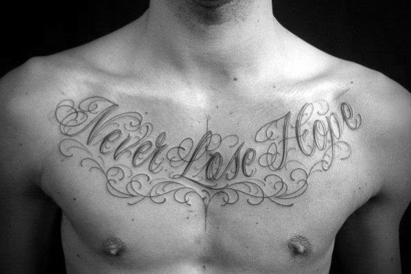 Chest Tattoos Words - Tattoo Designs Ideas
