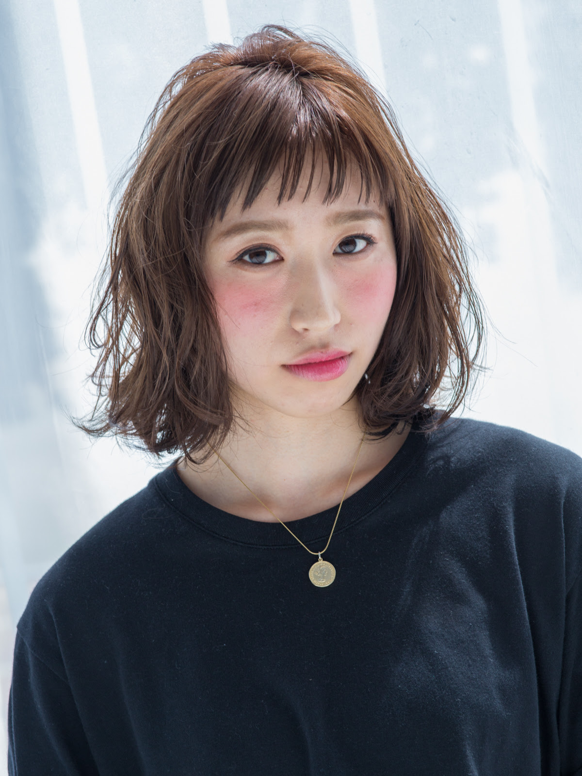 短めバングがポイント ヘルシーゆるボブ 巣鴨の美容室 美容院 コミュニティサロンと和