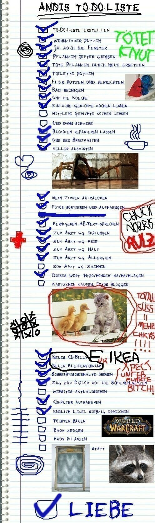 Andis fertige To-Do-Liste