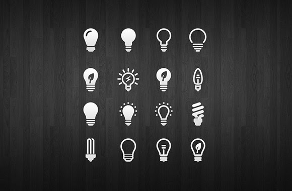 電球のアイコンを設定 無料素材のフリーpsd