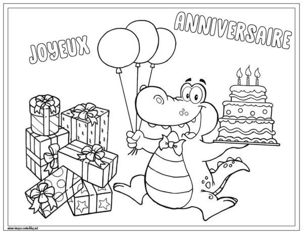 Anniversaires Coloriages Page 3