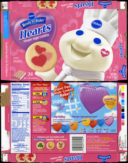Pillsbury Ready-to-Bake Hearts Shape Sugar Cookies box ...