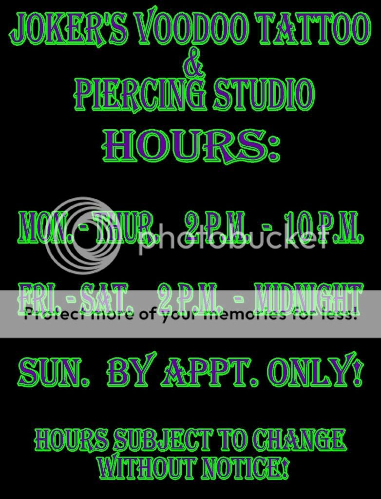 Jokers Voodoo tattoo Piercing