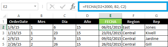 Cambiar fecha de Estados Unidos a formato en español