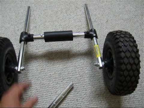 scupper pup kayak cart for sit-on-top kayaks - youtube
