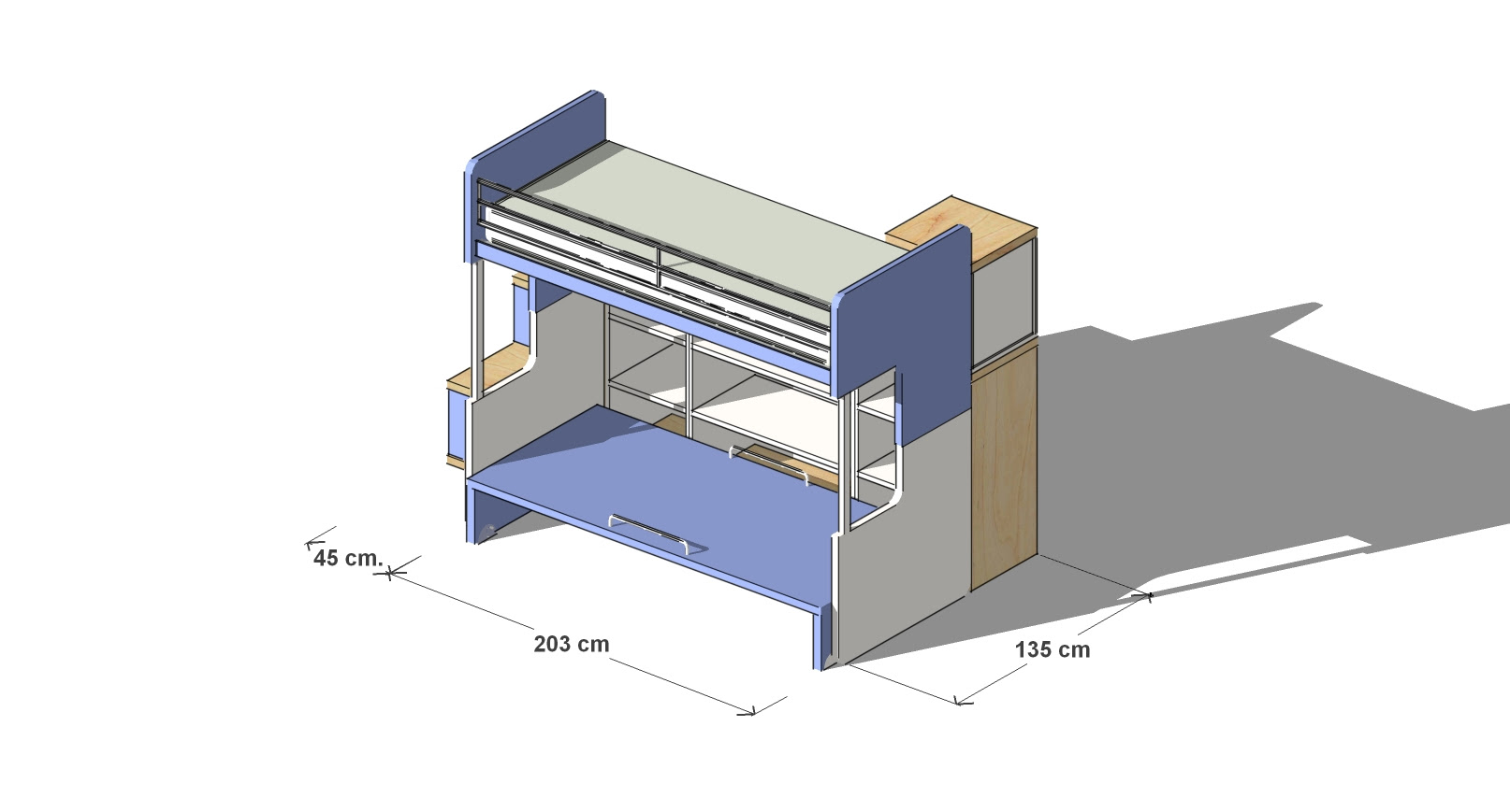 cameretta letto a castello luna 903 - arredamento cucine ...