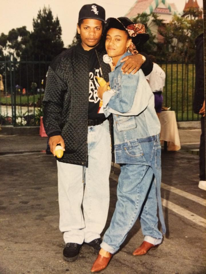 Eazy-E (RIP) with Jada Pinkett Smith (THROWBACK PIC)