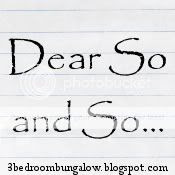 Dear So and So...