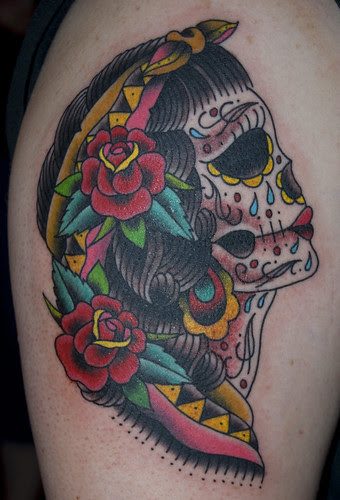 candy skull tattoo. Custom Bride Sugar Skull